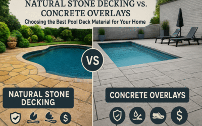 Natural Stone Decking vs. Concrete Overlays: A Comprehensive Pool Deck Comparison